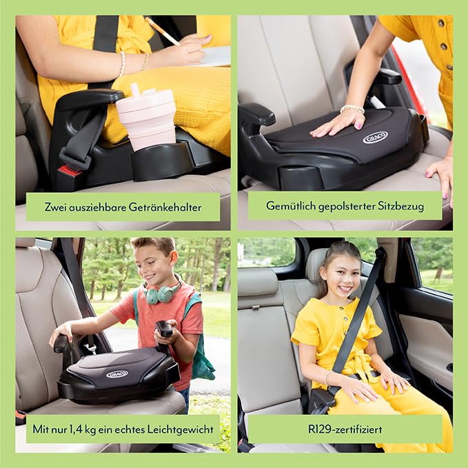 Graco Booster Basic R129 Sitzerhöhung 7-12 Jahre Schwarz