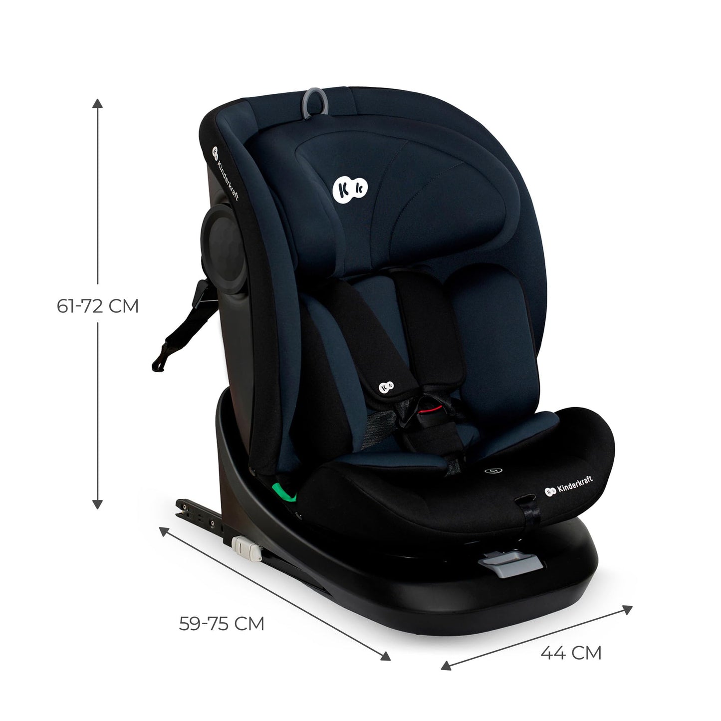 Kinderkraft I-GROW Kindersitz i-Size 0-36kg 360° Isofix Schwarz
