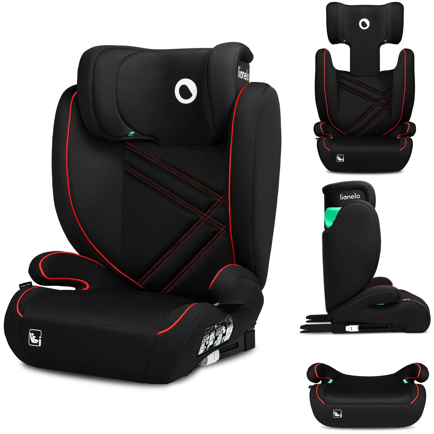 Lionelo HUGO i-Size 100-150cm Isofix Kindersitz Grau