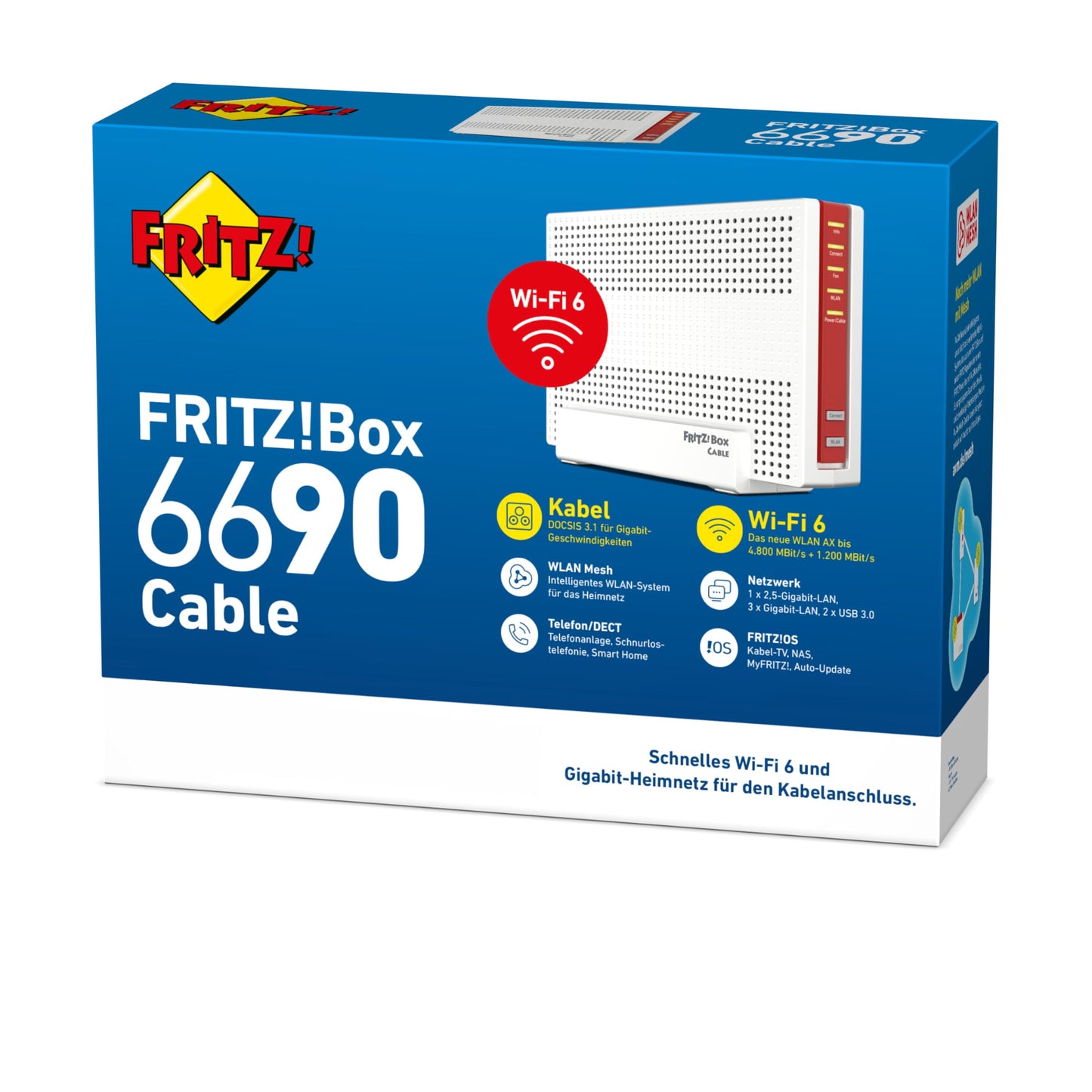 FRITZ!Box 6690 Cable Router DOCSIS 3.1 Wi-Fi 6 Mesh