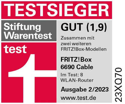FRITZ!Box 6690 Cable Router DOCSIS 3.1 Wi-Fi 6 Mesh