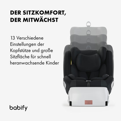 Babify Onboard i-Size 40-150cm Kindersitz 360° Isofix Schwarz