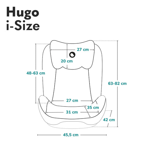 Lionelo HUGO i-Size 100-150cm Isofix Kindersitz Grau