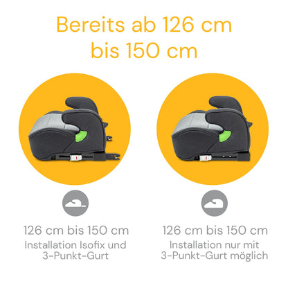 Osann Lux Isofix Sitzerhöhung 126-150cm Universe Grey