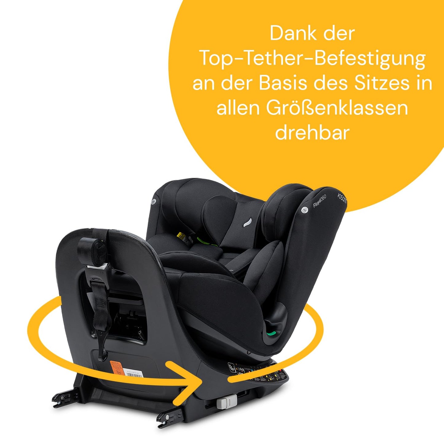 Osann Floyd360 i-Size Kindersitz 40-150cm Isofix Schwarz