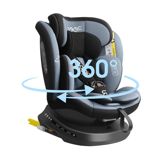 Reecle 360 i-Size Kindersitz 40-150cm Isofix Schwarz/Grau