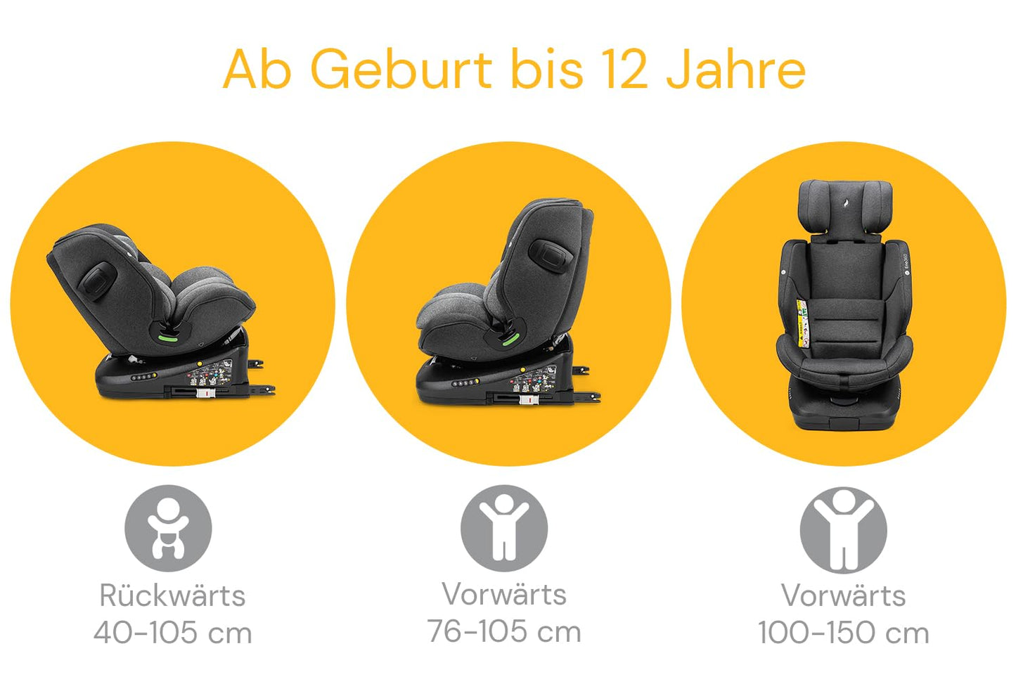 Osann Eno360 i-Size Kindersitz 40-150cm Isofix Grau