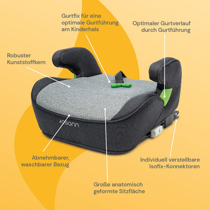 Osann Lux Isofix Sitzerhöhung 126-150cm Universe Grey