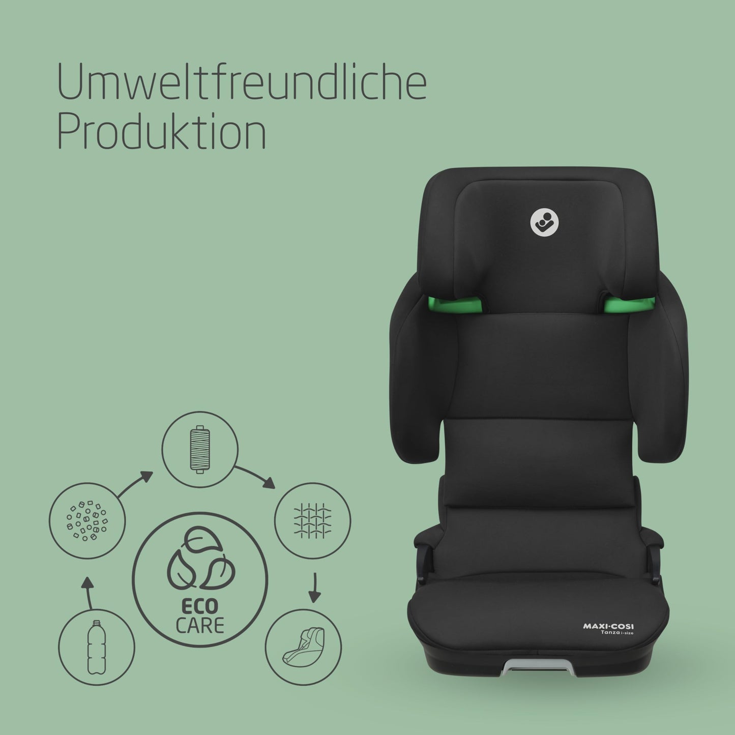 Maxi-Cosi Tanza i-Size 100-150cm Klappbarer Kindersitz Schwarz