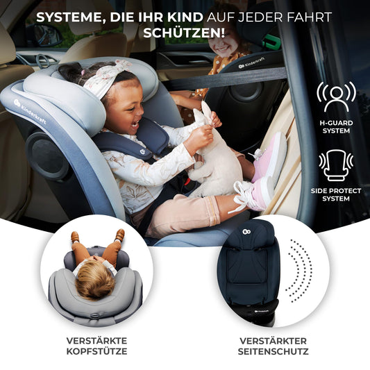 Kinderkraft I-GROW Kindersitz i-Size 0-36kg 360° Isofix Schwarz