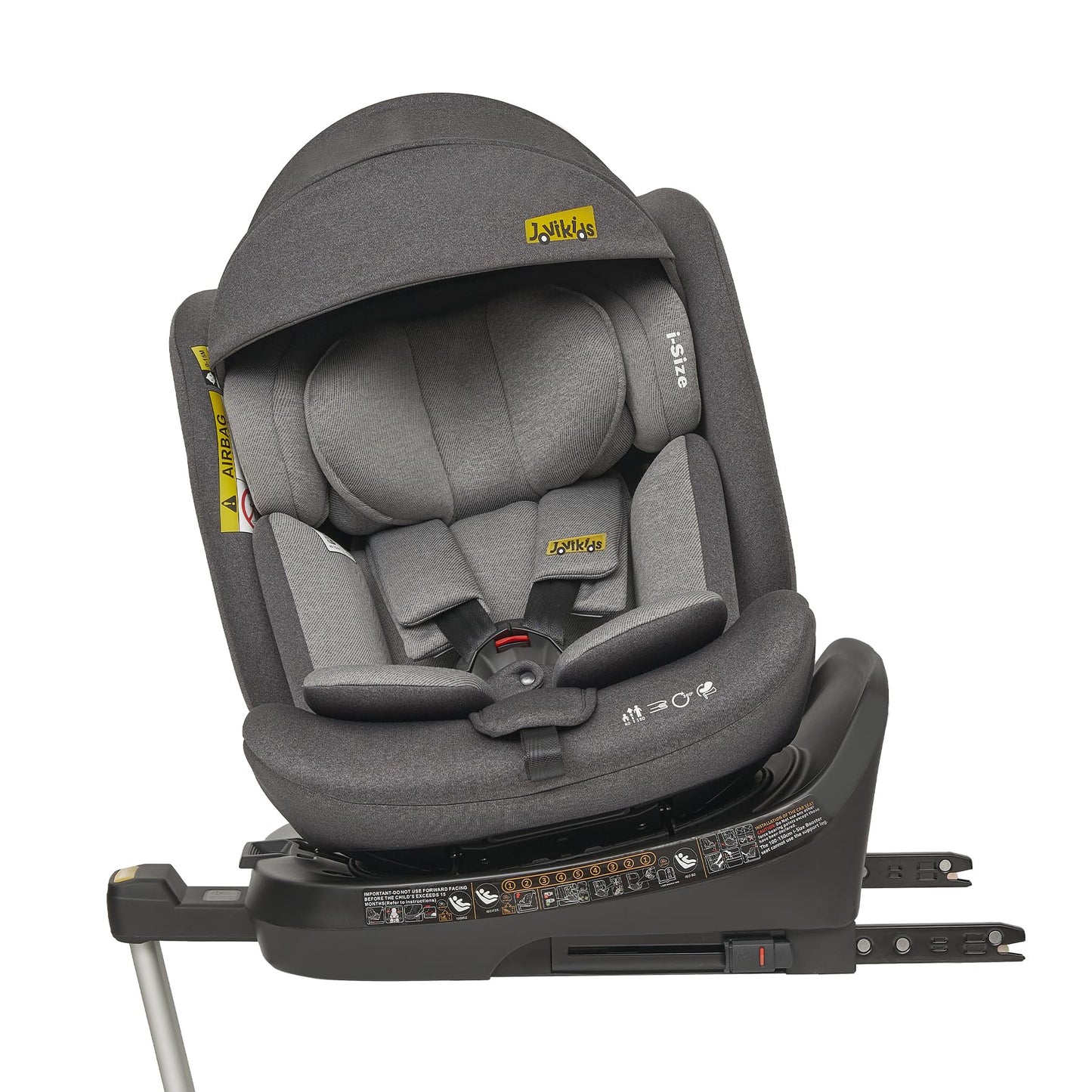 Jovikids 360 i-Size Kindersitz 40-150cm Isofix Grau