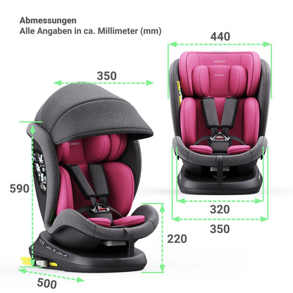 XOMAX 946i i-Size Kindersitz 0-36kg 360° Isofix Liegefunktion