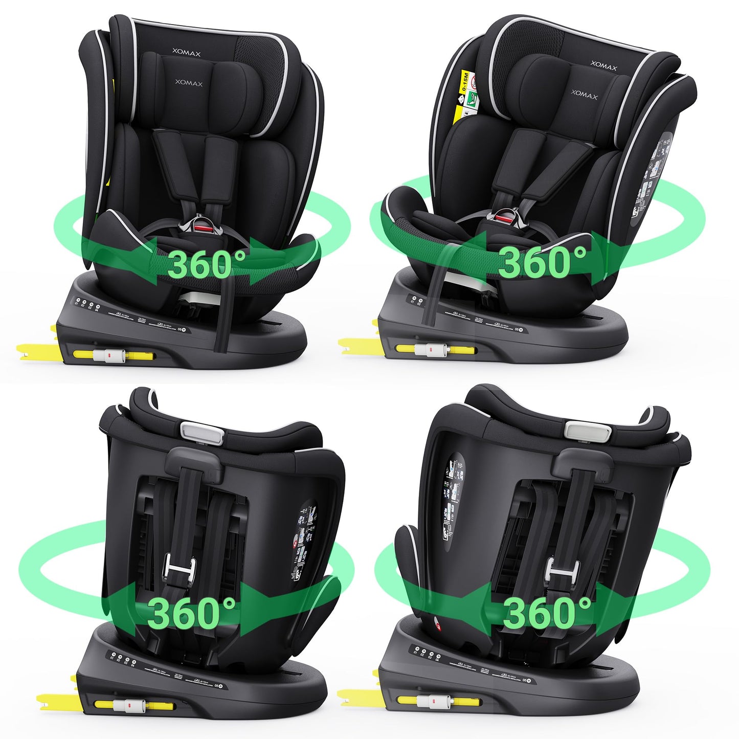 XOMAX 946i i-Size Kindersitz 0-36kg 360° Isofix Liegefunktion