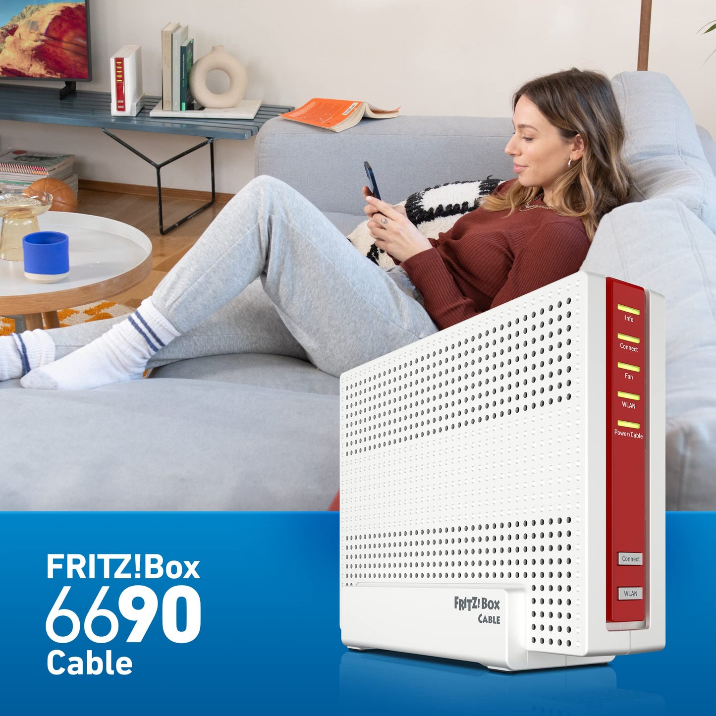 FRITZ!Box 6690 Cable Router DOCSIS 3.1 Wi-Fi 6 Mesh